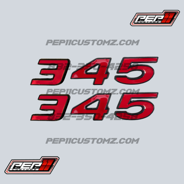 345 Red and black emblem pair - Image 2
