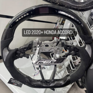 2022 Honda Accord LED / Carbon Fiber / Black Suede / White Stitching / White Thumb Inlays