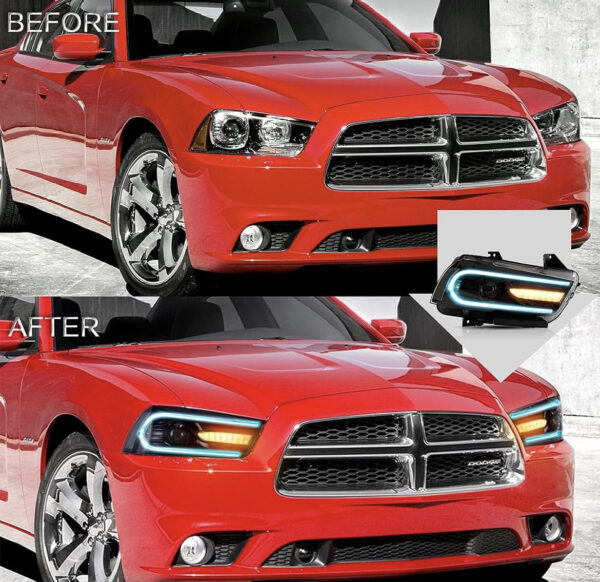 Charger 2011-14 RGB Prebuilt Headlights - Image 2