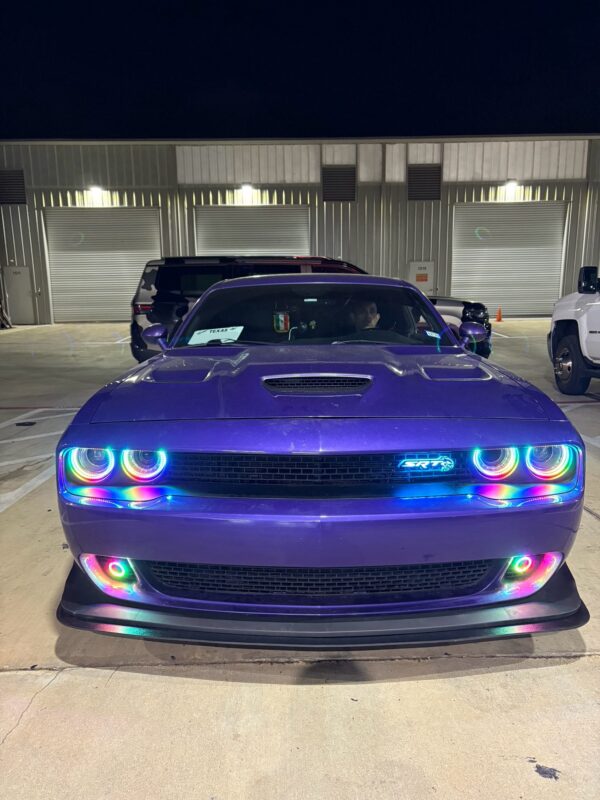 Challenger RGB FLOW SERIES Water proof external mount halo kit. Headlights 2015 +
