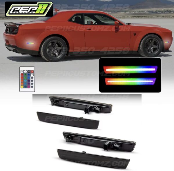 RGB White Side marker / Reflectors - Challenger slim body