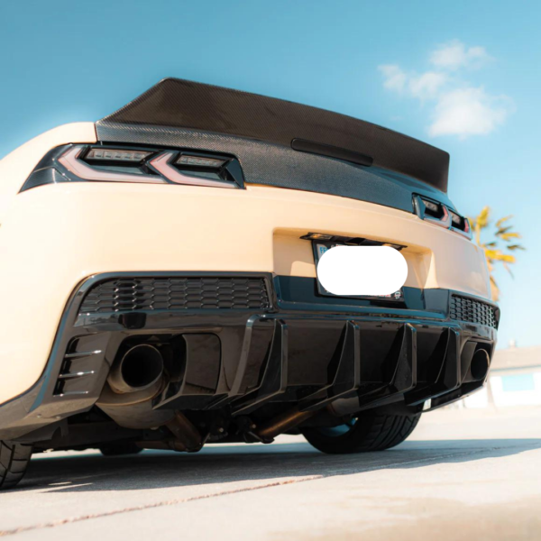 2014-2015 Chevy Camaro Evo Style Shark Fins Rear Diffuser Quad/Single Tips - Image 5