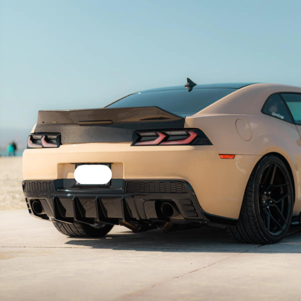 2014-2015 Chevy Camaro Evo Style Shark Fins Rear Diffuser Quad/Single Tips