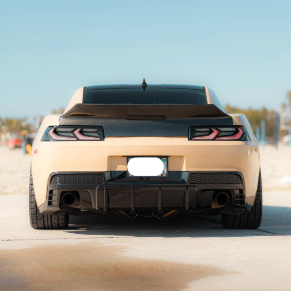 2014-2015 Chevy Camaro Evo Style Shark Fins Rear Diffuser Quad/Single Tips - Image 2