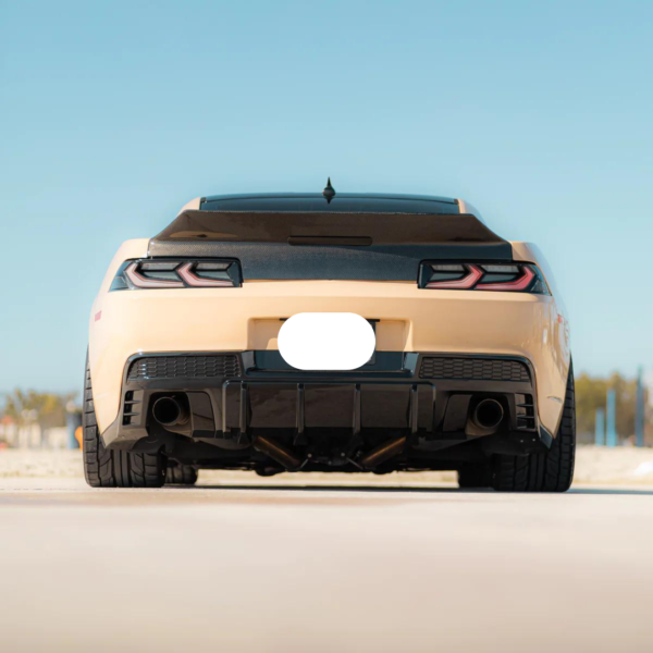 2014-2015 Chevy Camaro Evo Style Shark Fins Rear Diffuser Quad/Single Tips - Image 4