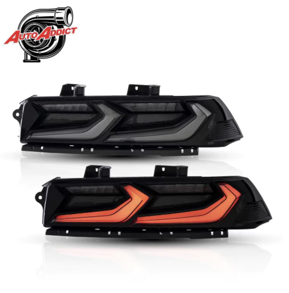 2014-2015 CHEVY CAMARO UMBRA LED TAILLIGHTS GLOSS BLACK/SMOKE LENS - Image 6