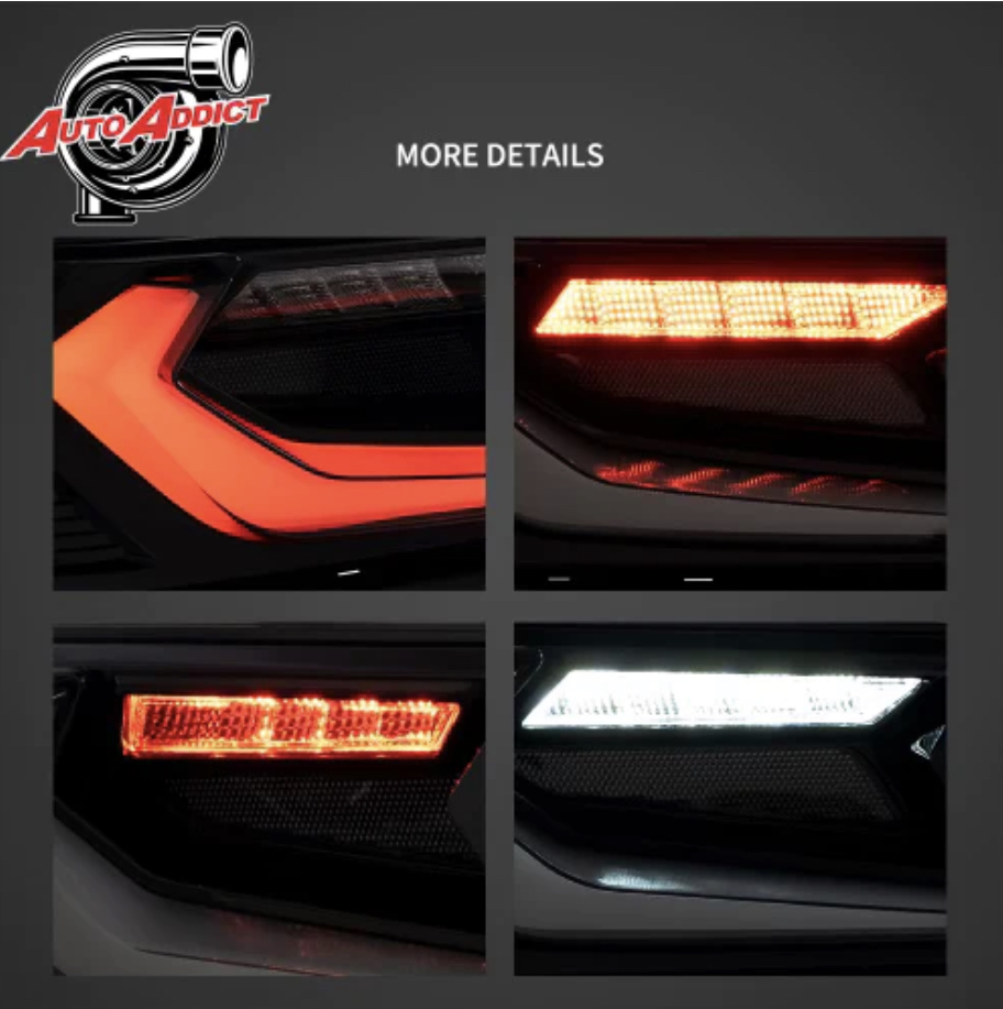 2014-2015 CHEVY CAMARO UMBRA LED TAILLIGHTS GLOSS BLACK/SMOKE LENS - Image 3