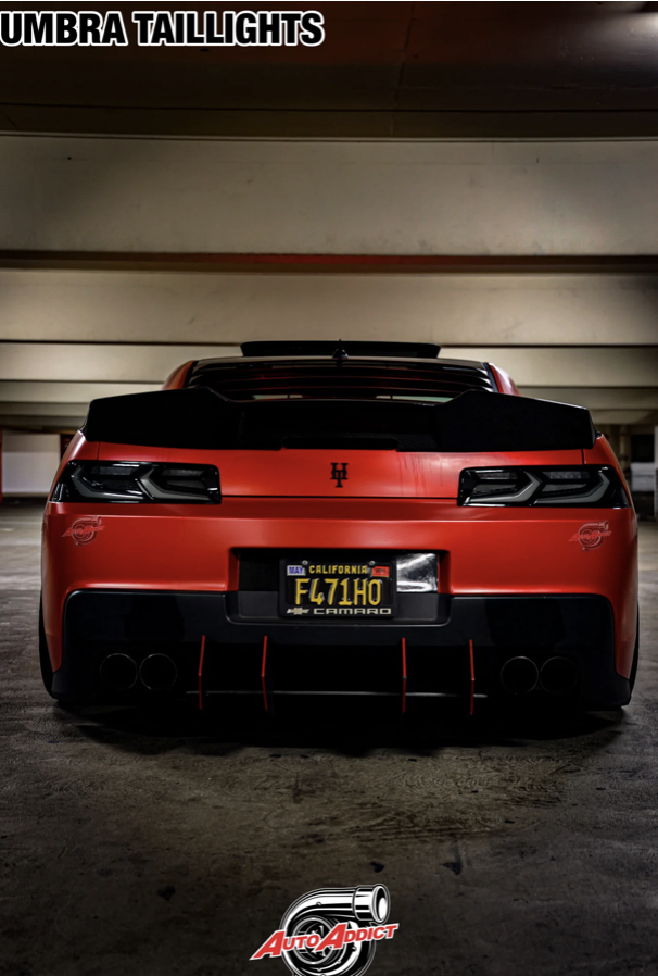 2014-2015 CHEVY CAMARO UMBRA LED TAILLIGHTS GLOSS BLACK/SMOKE LENS - Image 4