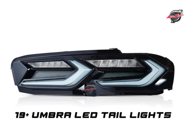2019-2023 CHEVY CAMARO UMBRA LED TAILLIGHTS GLOSS BLACK/SMOKE LENS