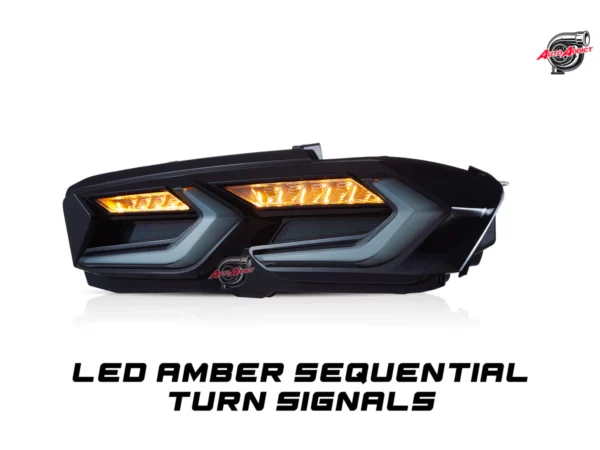 2019-2023 CHEVY CAMARO UMBRA LED TAILLIGHTS GLOSS BLACK/SMOKE LENS - Image 7