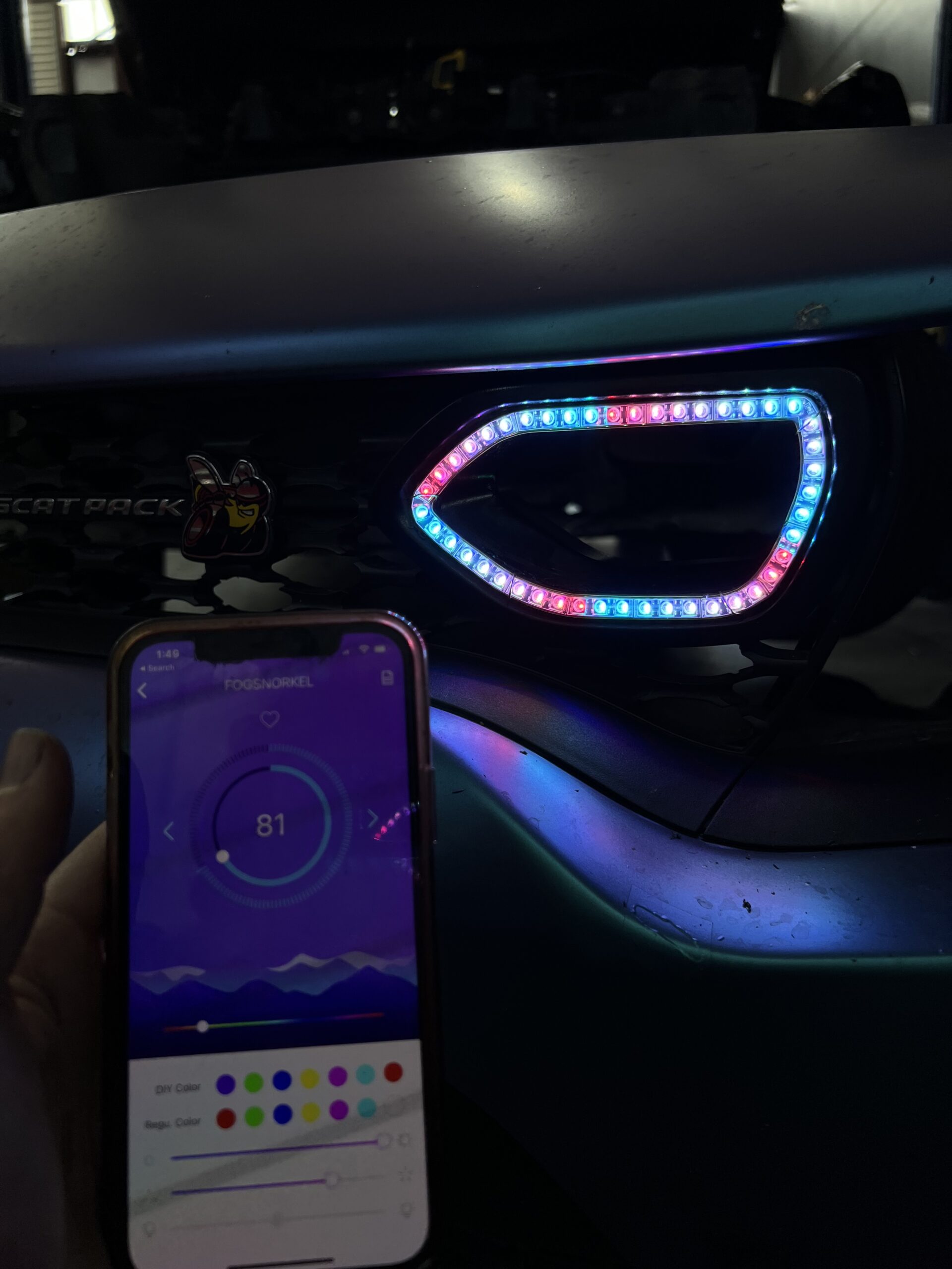 RGB Led Snorkel Inserts-Bluetooth solid Color + Flow - Image 4