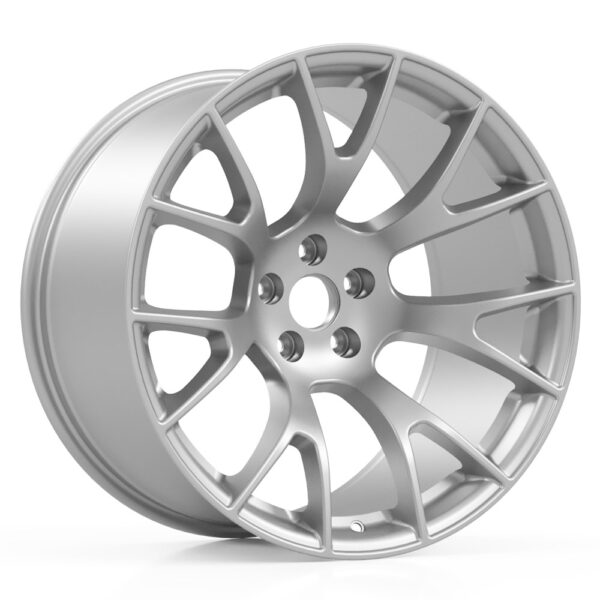 Original Hellcat Style Widebody Matte Silver Wheel (20"x11", -2.5 Offset, 5x115 Bolt Pattern, 71.6 mm Hub