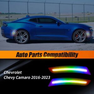 Smoked RGB Solid Color Change Side Markers / Reflectors - Camaro 16+