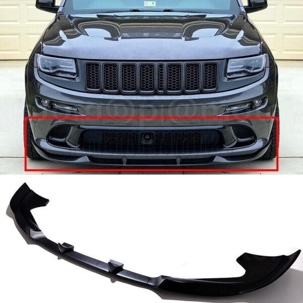 Jeep Grand Cherokee SRT SRT8 12-2016 front splitter Lip Painted Black