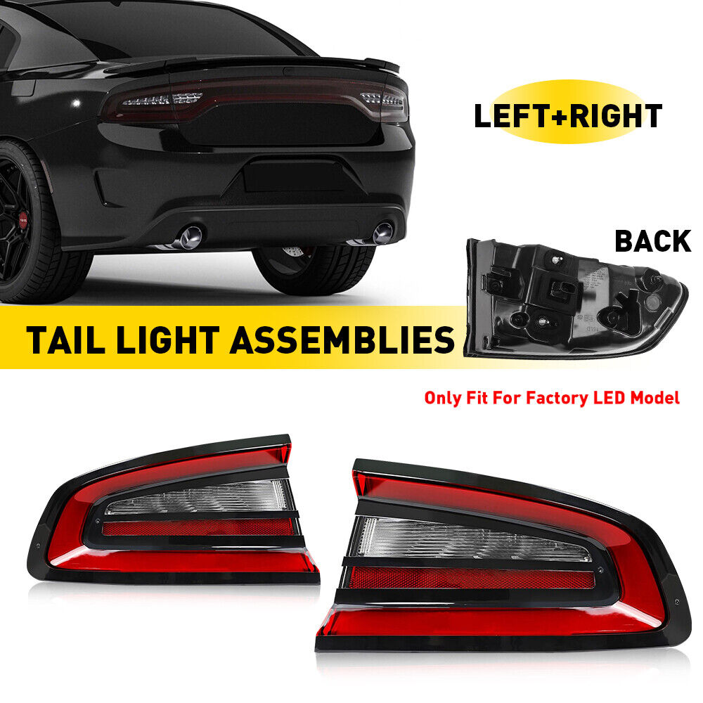 Outer Tail Light Lamp Assembly Pair LH & RH Sides for Dodge Charger New