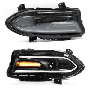 Halogen lamps Dual Headlights Assembly for 2015-2023 Dodge Charger DRL