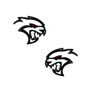 Black Hellcat Red Eye Emblems