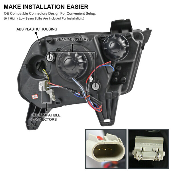 2010-2014 Ford Mustang Sequential LED Signal DRL Projector Headlights - Image 5