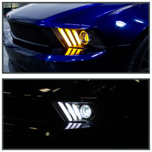 2010-2014 Ford Mustang Sequential LED Signal DRL Projector Headlights