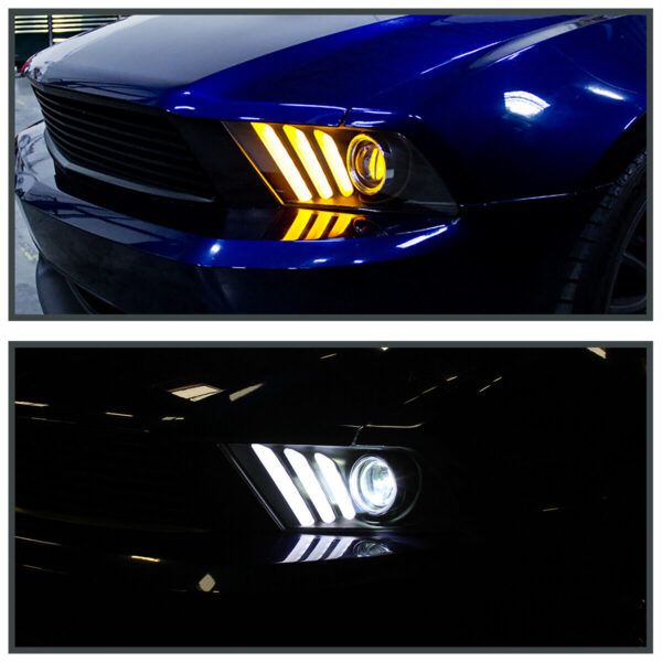 2010-2014 Ford Mustang Sequential LED Signal DRL Projector Headlights