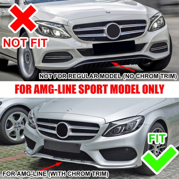15-18 MERCEDES BENZ C-CLASS W205 AMG SPORT GLOSS BLACK - Image 2