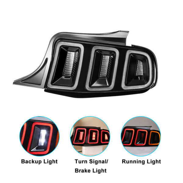 2010-2014 Ford Mustang LED Tail Lights Sequential Turn Signal - Image 3