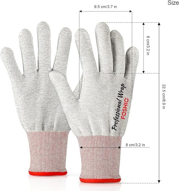 FOSHIO Vinyl Wrap Gloves, Professional Anti-Static Application Gloves - Image 2