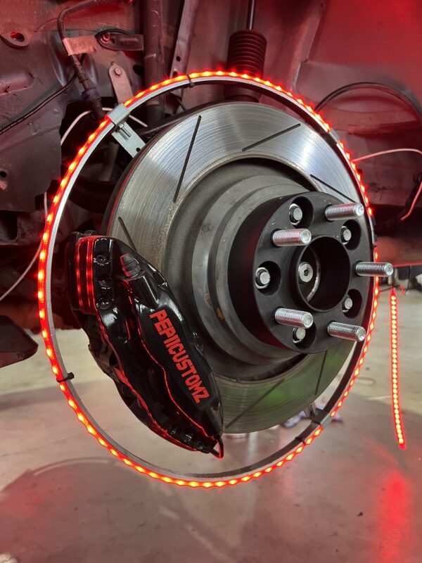 Universal Rim Wheel Ring lights - OTOMO 17" Wheel Ring Lighting Kit DREAMCOLORS with APP&IR, 288LED Chaser Flows Dancing Color Neon Rim Light with Turn & Braking Signal 4 Truck Car SUV (Rotor Brake Dia≤15", Rim Inner Edge Dia≥21") - Image 2