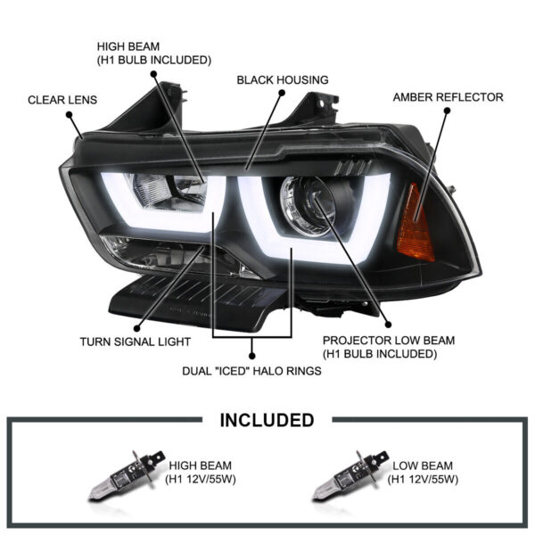 CHARGER 2011-2014 DUAL LED HEADLIGHT ASSEMBLY