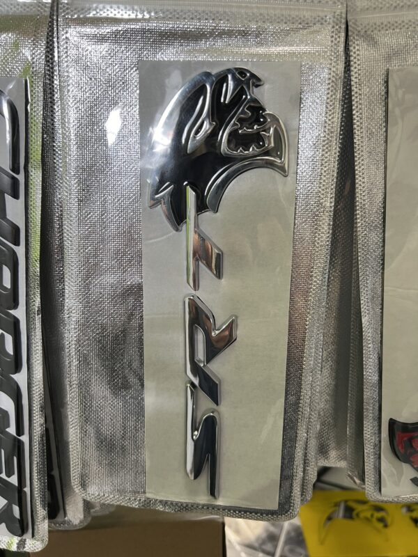 Black and Chrome SRT Hellcat Emblem