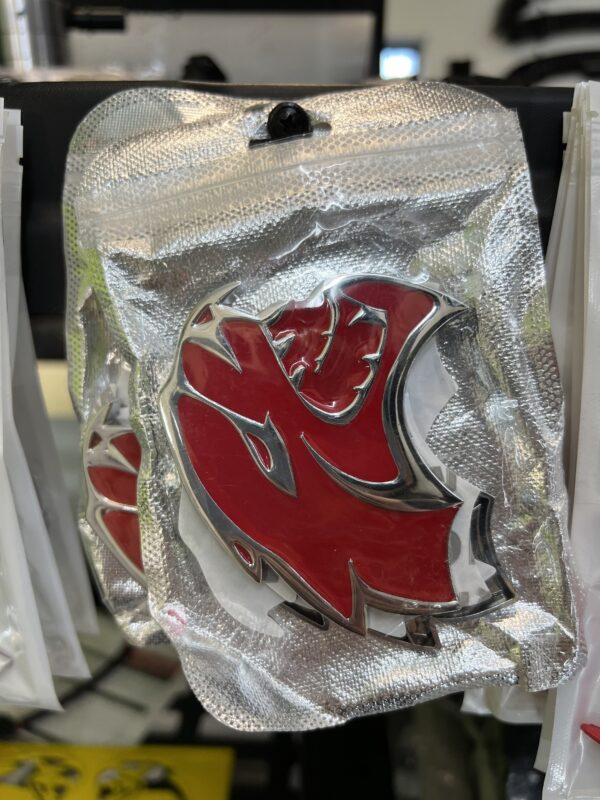 Red & Chrome Hellcat Emblem
