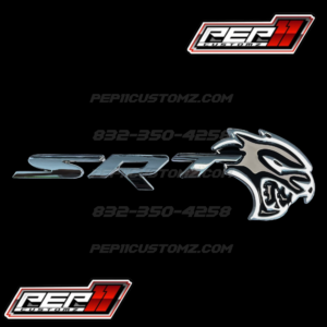 Black and Chrome SRT Hellcat Emblem