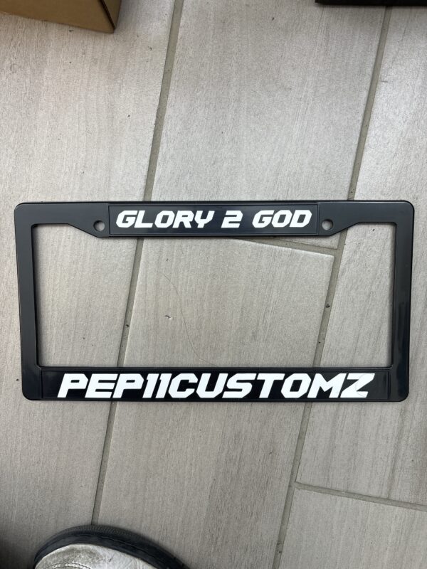 PEP11CUSTOMZ - GLORY2GOD License plate cover - any car / truck