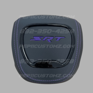 Solid Purple SRT Airbag Cover Black Leather / Purple Stitch