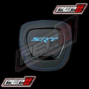 SRT Airbag Cover Black Leather / Blue Stitch