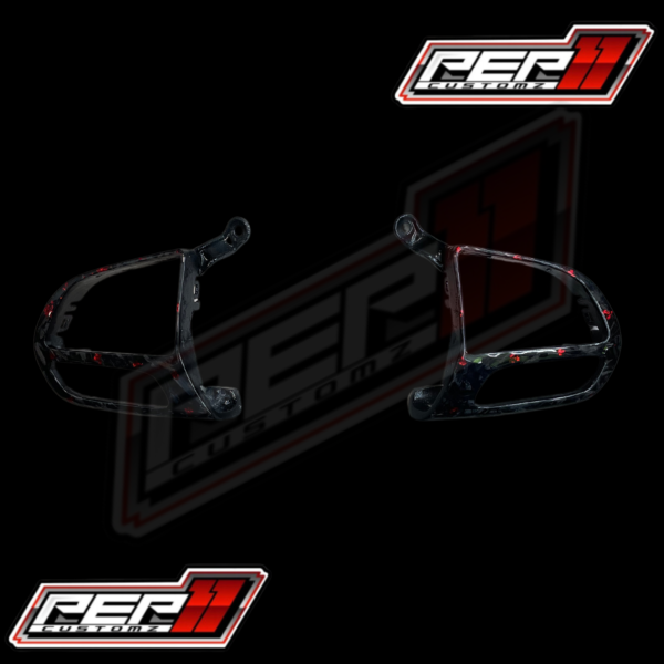 2015+ Dodge Charger , Challenger , Durango Steering Wheel Forged Carbon Fiber w/ Red Flakes Button Trim Inserts - Image 3
