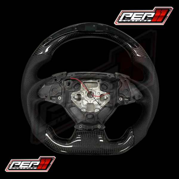 Camaro 2016+ LED, black carbon fiber, black leather, black stitching carbon steering wheel