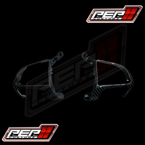 2015+ Dodge Charger , Challenger , Durango Steering Wheel Carbon Fiber Button Trim Inserts - Image 3