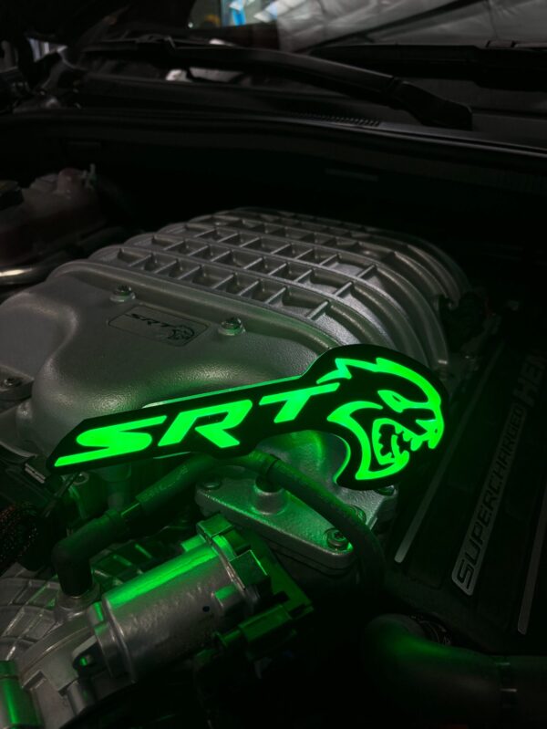 SRT Hellcat LED RGB Emblem logo XL size  (Old gen) - Image 2