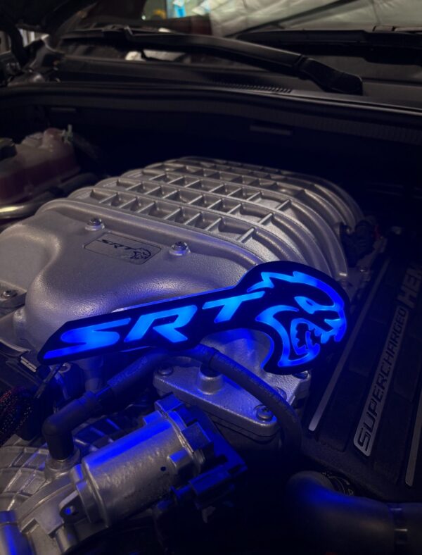SRT Hellcat LED RGB Emblem logo XL size  (Old gen) - Image 3