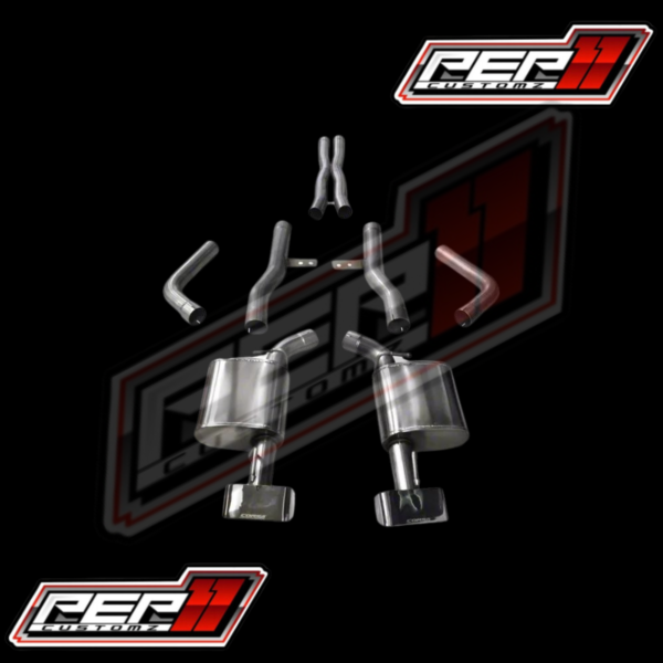 Corsa Performance Xtreme Cat-Back Exhaust with Polished Rectangular Tips - Challenger 6.4 Hemi 15-23