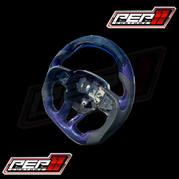 Purple carbon LED RPM steering wheel - Image 2