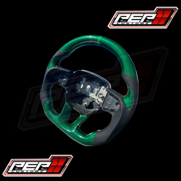 Green carbon no led steering wheel - Image 2