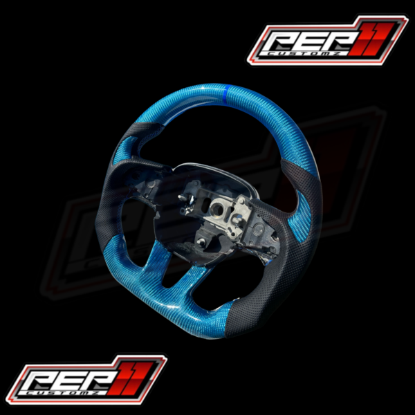 Blue carbon No led steering wheel - Image 2