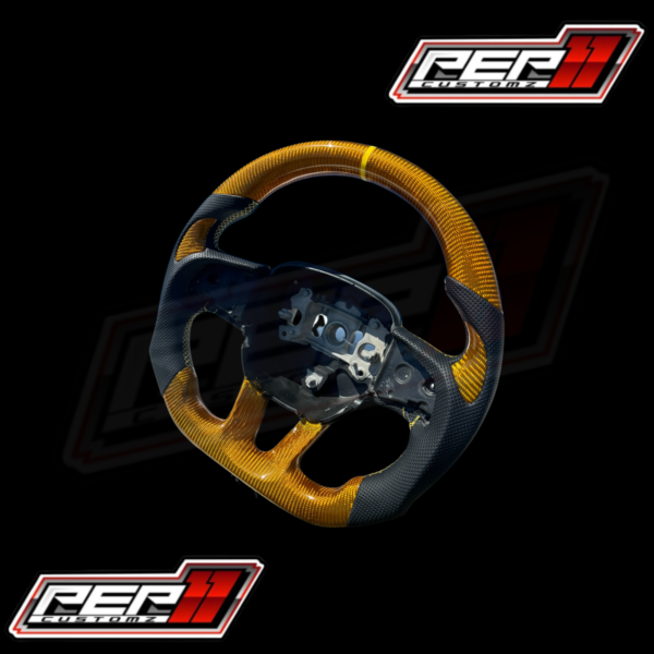 Yellow carbon NO led steering wheel - Image 2
