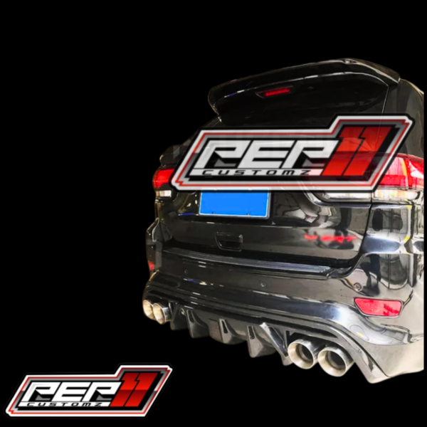Jeep Grand Cherokee Trackhawk / SRT 2014-22 Diffuser with LED Brake Light for - Quad Tip H Shaped Exhaust - Image 2