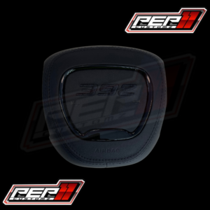 392 Stitched AIR BAG COVER Black Leather