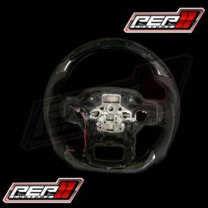 2020+ F-150, 
Raptor, and Shelby Truck LED Carbon, Leather, Red Stitch Steering Wheel