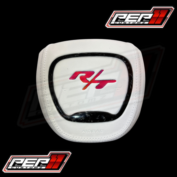 LED ‘R/T’ RGB/FLOW Forged Carbon Fiber Trim / White Leather Cover / Light up