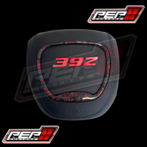 LED ‘392’ RGB/FLOW Airbag Cover / Light up Forged Carbon Ring Red Flakes *MADE TO ORDER* 4 WEEK MANUFACTURING TIME*